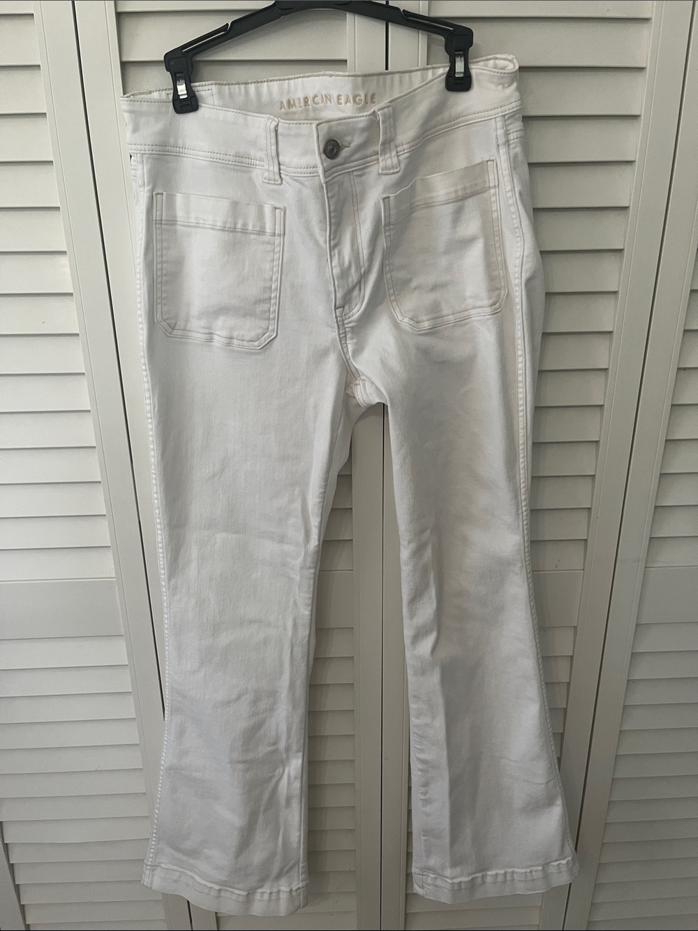 American Eagle Outfitters White Flare Jeans